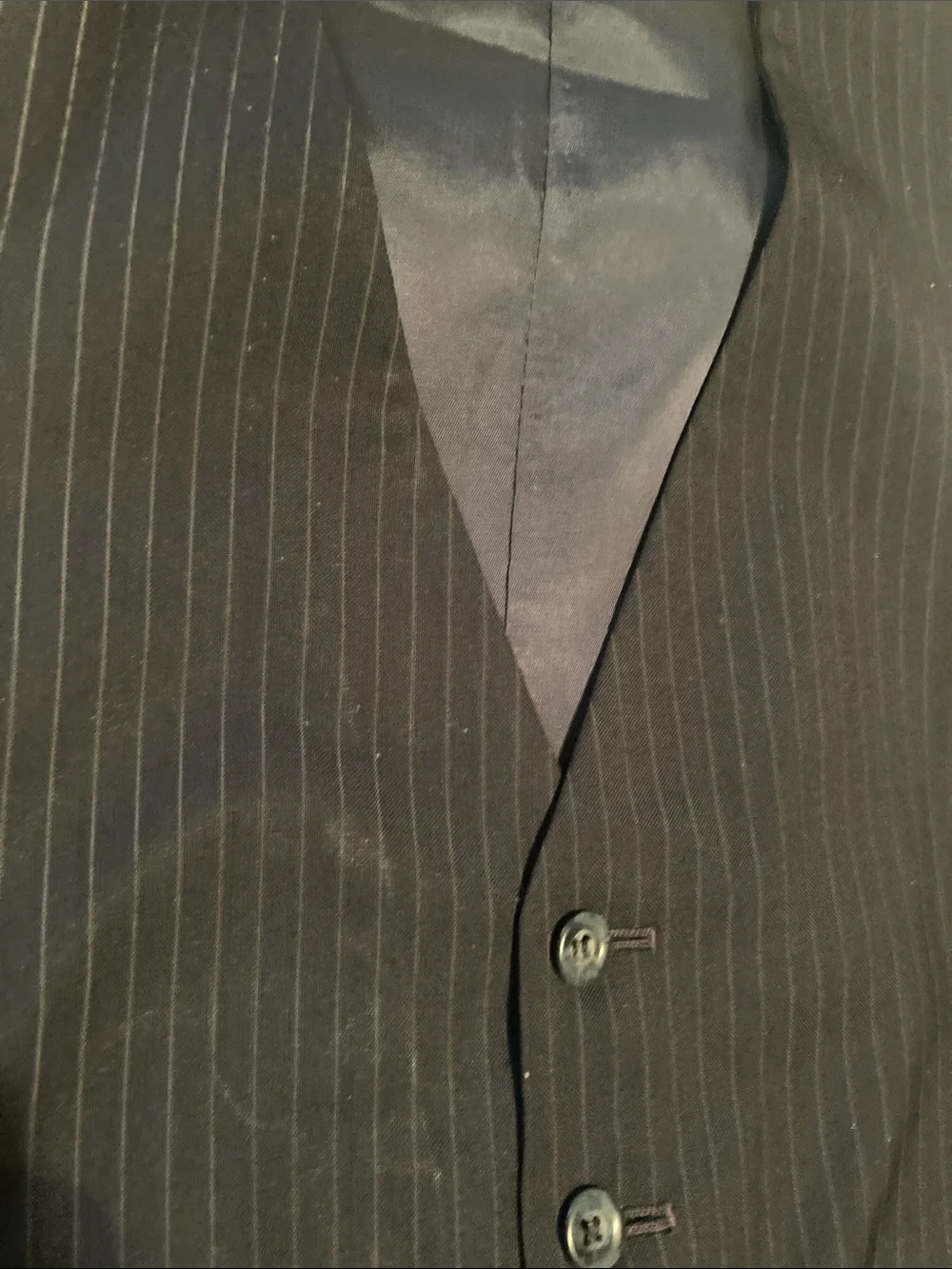Men's Tailored Navy Pinstripe Suit Blazer